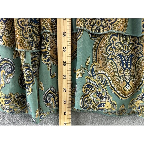 Doe & Rae Small Green Paisley Floral Dress Sheath Boho Festival Cottage *Read* - Picture 9 of 14